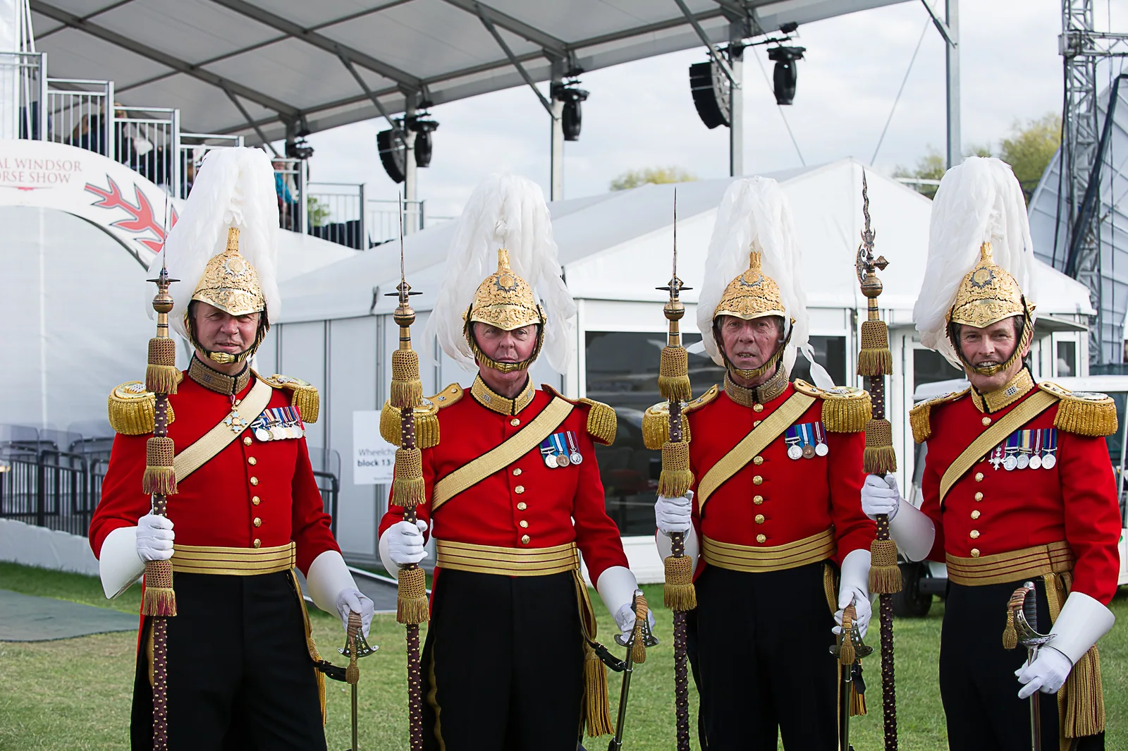 Ceremonial guards at a national celebration