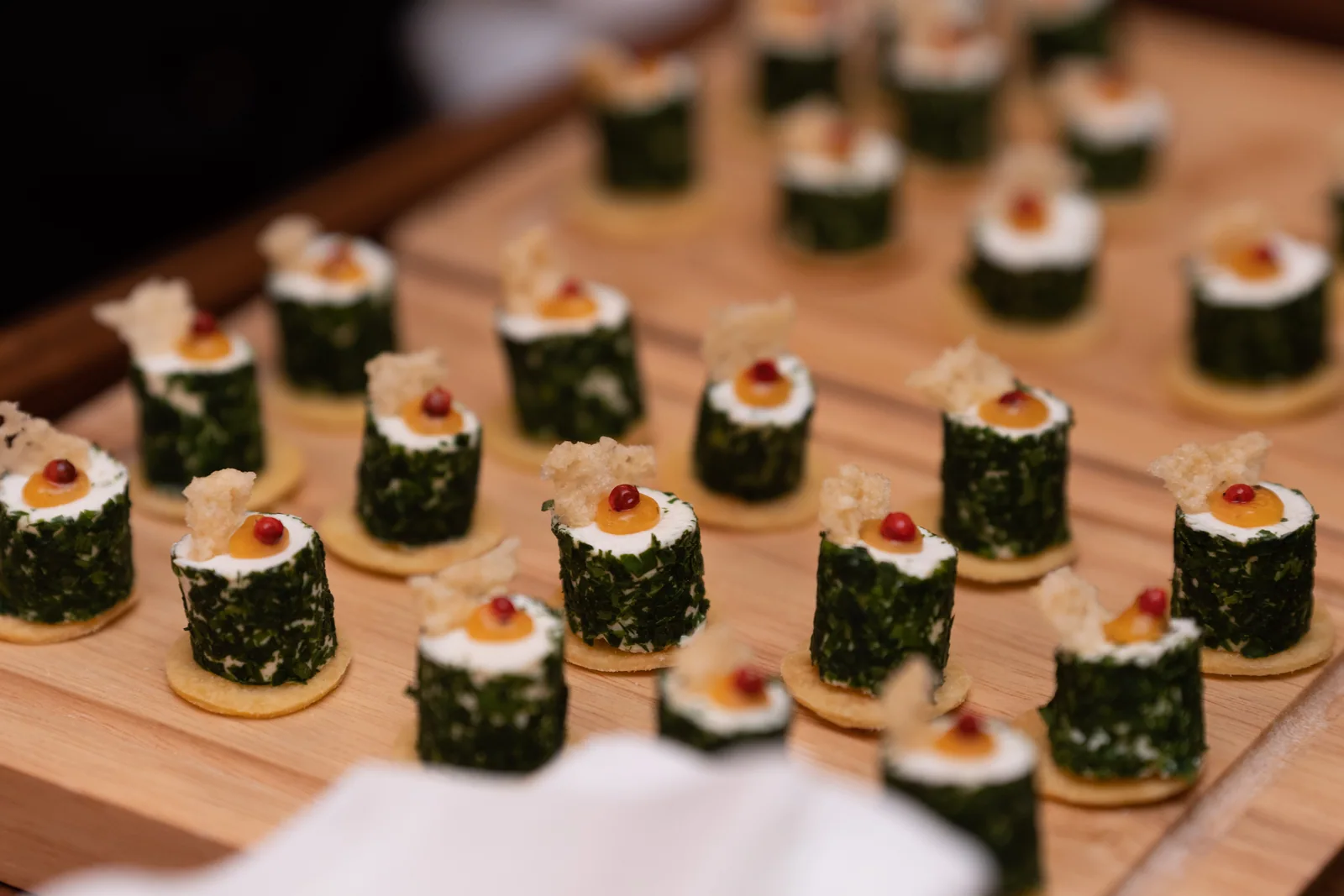 A selection of individually prepared canapés