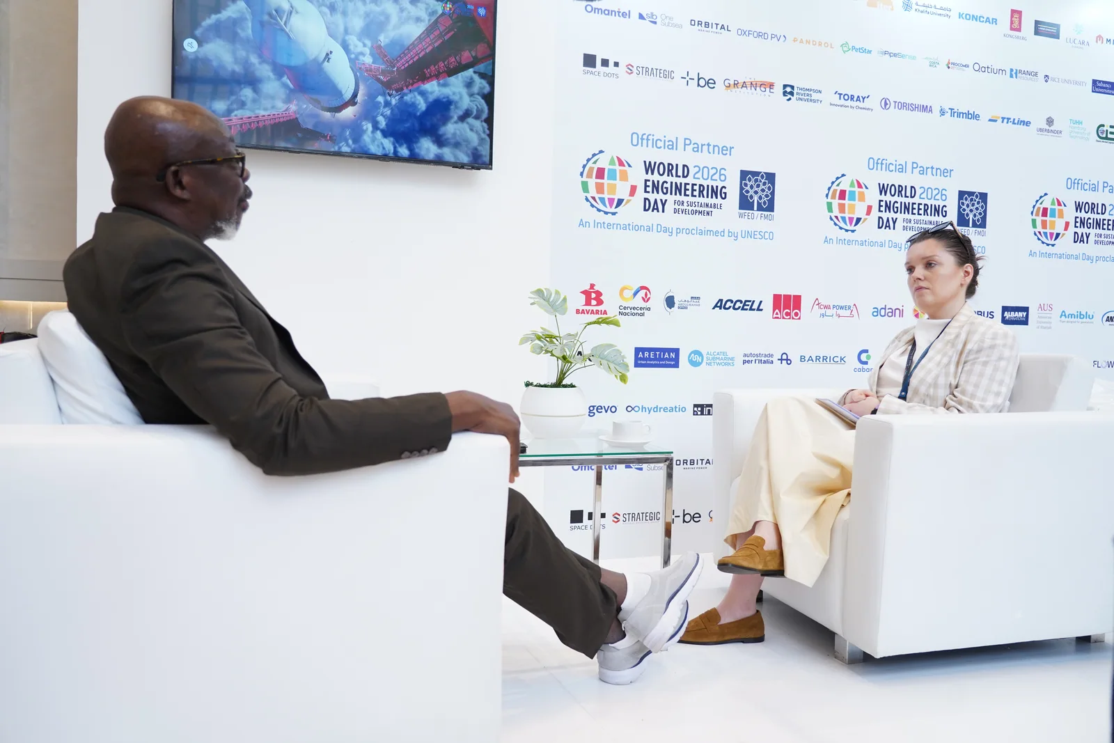 An on-stage interview at World Engineering Day